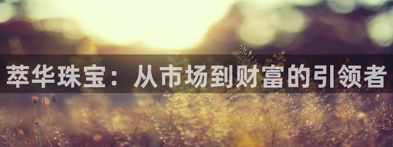 开丰娱乐优七九九47：萃华珠宝：从市场到财富的引领者