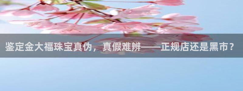 开丰娱乐官网首页：鉴定金大福珠宝真伪，真假难辨——正规店还是黑市？